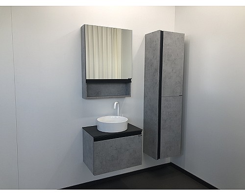 Тумба с раковиной Comforty Эдинбург 60 00-00002782 подвесная Бетон светлый