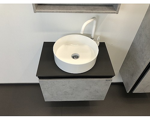 Тумба с раковиной Comforty Эдинбург 60 00-00002782 подвесная Бетон светлый