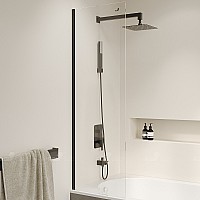 Шторка на ванну RGW Screens SC-056B 40x150 351105640-14 профиль Черный стекло прозрачное