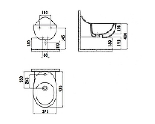 Биде Creavit Foglia FG510-00CB00E-0000 подвесное Белое