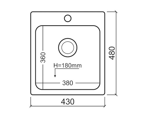 Кухонная мойка Reflection Quadra 43 RF0243WH Белая
