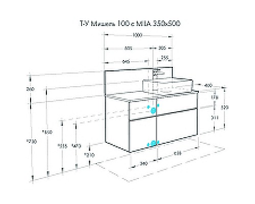 Тумба под раковину Aquaton Мишель 100 1A244101MIX40 подвесная Дуб эндгрейн Белая