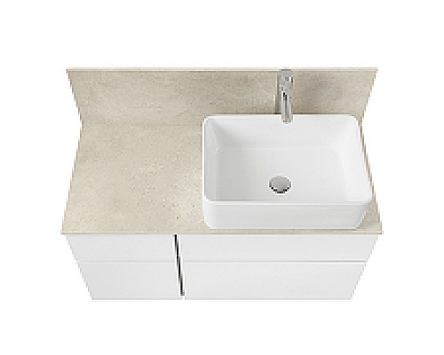 Тумба под раковину Aquaton Мишель 100 1A244101MIX40 подвесная Дуб эндгрейн Белая