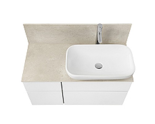 Тумба под раковину Aquaton Мишель 100 1A244101MIX40 подвесная Дуб эндгрейн Белая