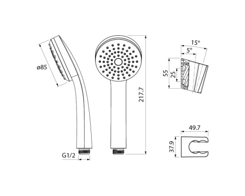 Душевой гарнитур IDDIS 0011F00i16