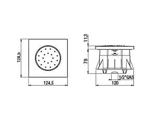 Душевая форсунка Paini 50CR721IQ Хром