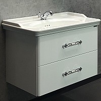 Тумба с раковиной Comforty Неаполь 80 00004147564 подвесная Белый глянец