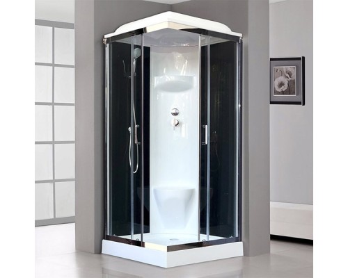 Душевая кабина Royal Bath HP 90х90 стекло прозрачное задняя стенка Черная