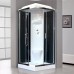 Душевая кабина Royal Bath HP 90х90 стекло прозрачное задняя стенка Черная