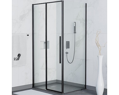 Душевой уголок RGW Stilvoll SV-42B 140x80 32324284-014 профиль Черный стекло прозрачное