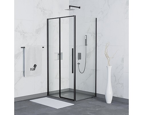 Душевой уголок RGW Stilvoll SV-42B 140x80 32324284-014 профиль Черный стекло прозрачное