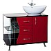Тумба под раковину Bellezza Рио 90 R 4633615141217 Черная Красная