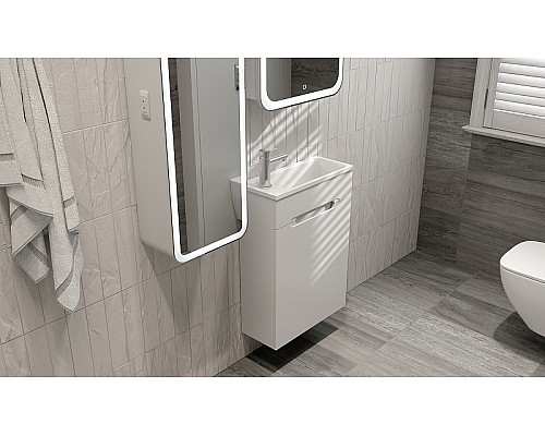 Тумба под раковину Jorno Modul 50 Mol.01.50/P/W/JR подвесная Белая