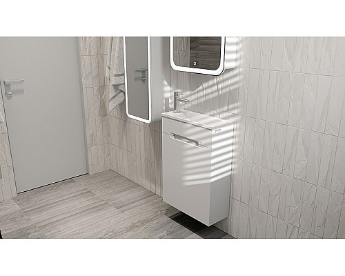 Тумба под раковину Jorno Modul 50 Mol.01.50/P/W/JR подвесная Белая