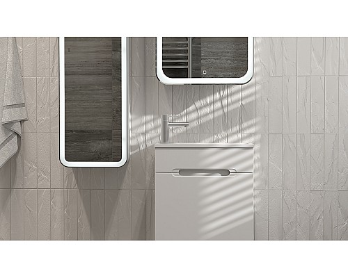 Тумба под раковину Jorno Modul 50 Mol.01.50/P/W/JR подвесная Белая