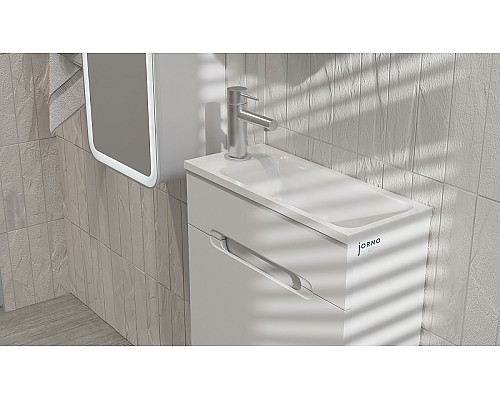 Тумба под раковину Jorno Modul 50 Mol.01.50/P/W/JR подвесная Белая
