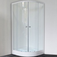 Душевой уголок Royal Bath HKD 90х90 RB 90 HKD-T профиль Белый стекло прозрачное