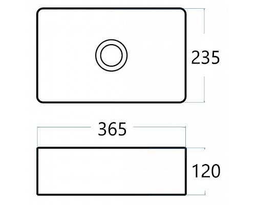 Раковина-чаша CeramaLux 36 6230MB Черная матовая