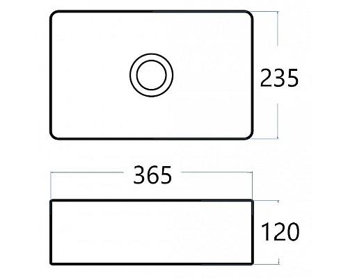 Раковина-чаша CeramaLux 36 6230MB Черная матовая