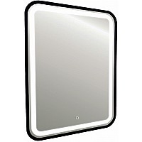 Зеркало Azario Мальта-лофт 60 LED-00002353 с подсветкой Черное с сенсорным выключателем