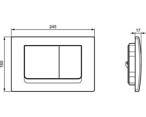 Клавиша смыва Ideal Standard Solea R0108AA Хром