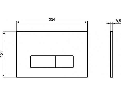 Клавиша смыва Ideal Standard Oleas P2 R0119AC Белая