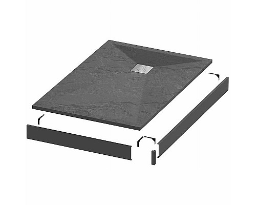 Душевой поддон из искусственного камня Grossman Strong 90x100 GR-S290100Q Графит