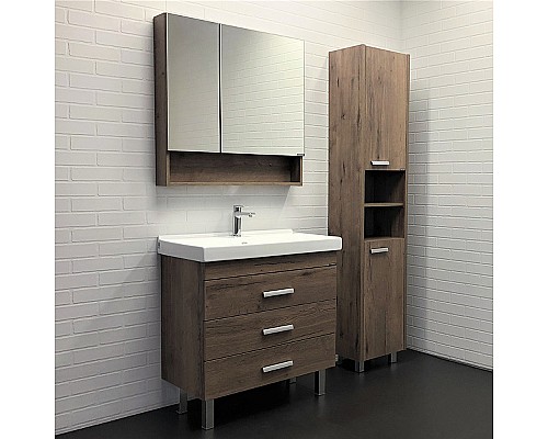 Тумба с раковиной Comforty Никосия 80Н 00-00007621 Дуб темный