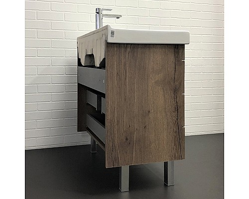 Тумба с раковиной Comforty Никосия 80Н 00-00007621 Дуб темный