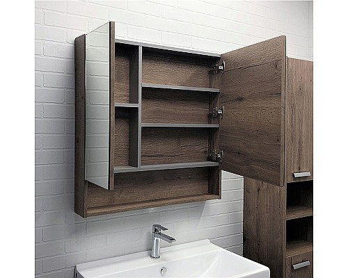 Тумба с раковиной Comforty Никосия 80Н 00-00007621 Дуб темный