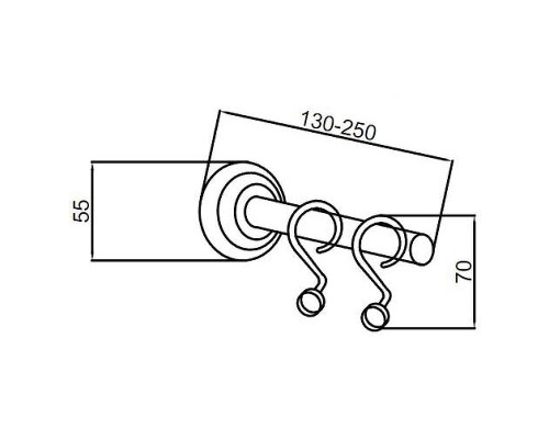 Карниз для ванной Boheme Brillante 10458 Хром