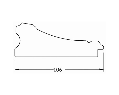 Зеркало Evoform Exclusive Floor 205х115 BY 6174 с фацетом в багетной раме - Барокко серебро 106 мм