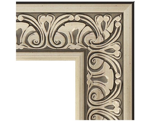 Зеркало Evoform Exclusive Floor 205х115 BY 6174 с фацетом в багетной раме - Барокко серебро 106 мм