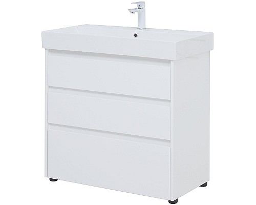 Тумба под раковину Aquanet Nova Lite 85 302475 Белый глянец