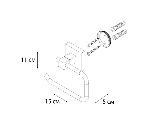 Бумагодержатель FIXSEN Metra без крышки FX-11110А