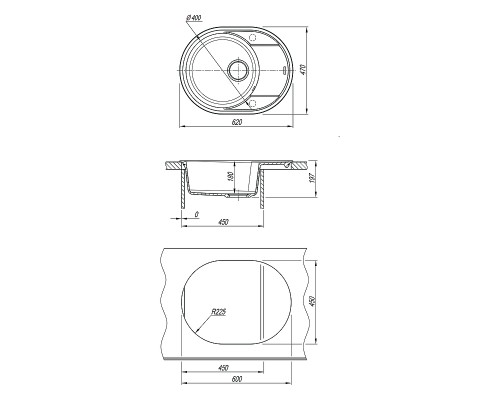 Кухонная мойка Lemark Lacha 620 9910052 Жасмин