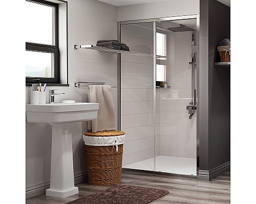 Душевая дверь WasserKRAFT Main 110 41S13 профиль Хром стекло прозрачное