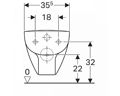 Унитаз подвесной Geberit Renova Compact Square 5/6 л 35 см