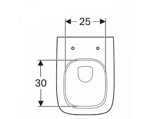 Унитаз подвесной Geberit Renova Compact Square 5/6 л 35 см