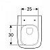 Унитаз подвесной Geberit Renova Compact Square 5/6 л 35 см