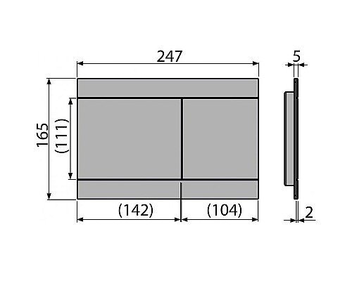 Клавиша смыва Alcaplast FUN-BRASS Матовое золото