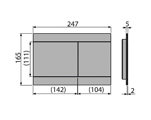 Клавиша смыва Alcaplast FUN-BRASS Матовое золото