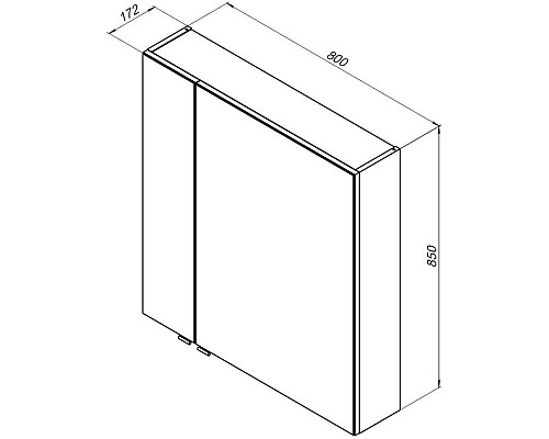 Зеркало Aquanet Алвита 80 серый антрацит