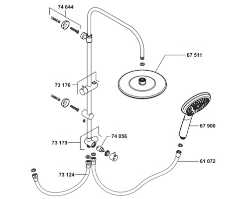 Душевая система Kludi Freshline 6709005-00 Хром