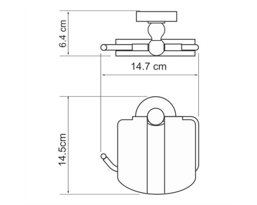 Держатель туалетной бумаги WasserKRAFT K-2225 с крышкой