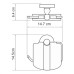 Держатель туалетной бумаги WasserKRAFT K-2225 с крышкой