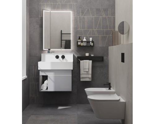 Тумба под раковину Kerama Marazzi LOGICA M подвесная 2 выдвижных ящика 65, серый