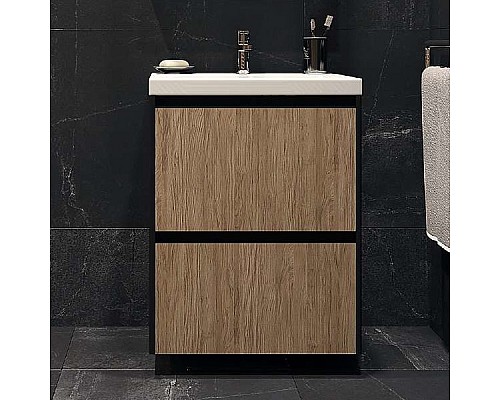 Тумба под раковину Velvex Klaufs 60 tnKLA.60.2Y-617.217 Черная