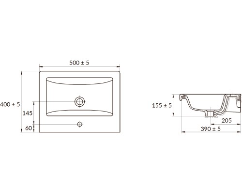 Раковина Cersanit Como 50 S-UM-COM50/1-w Белая