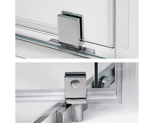 Душевой уголок WasserKRAFT Leine 100х100 35P38 профиль Хром стекло прозрачное